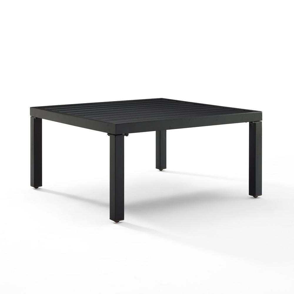 Piermont Outdoor Metal Sectional Coffee Table Matte Black. Picture 1