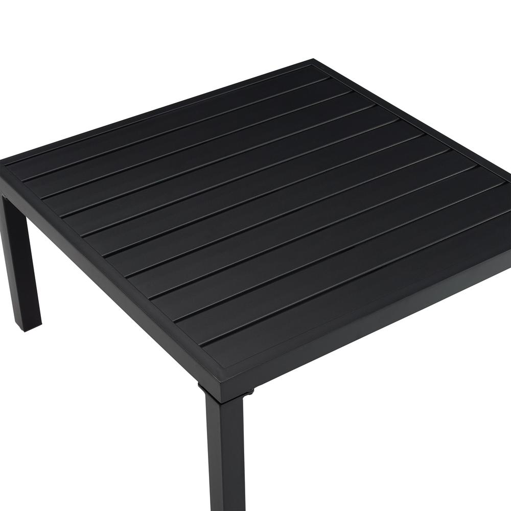 Piermont Outdoor Metal Sectional Coffee Table Matte Black. Picture 3