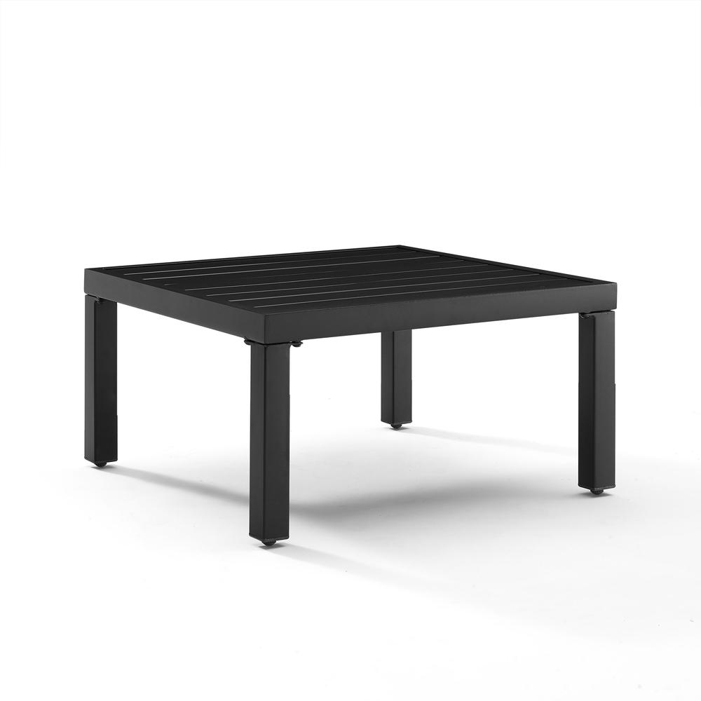 Piermont Outdoor Metal Sectional Side Table Matte Black. Picture 1