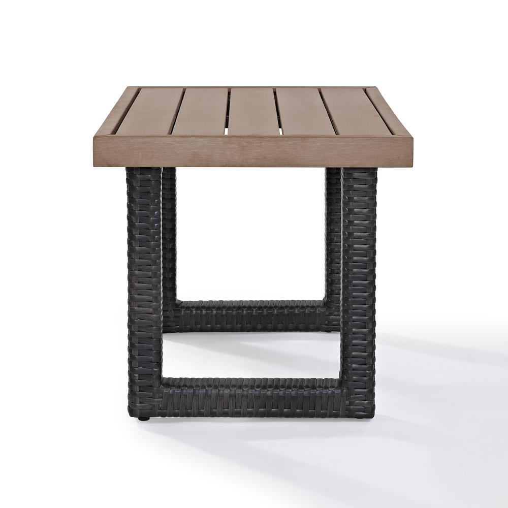 Beaufort Outdoor Wicker Side Table Brown. The main picture.