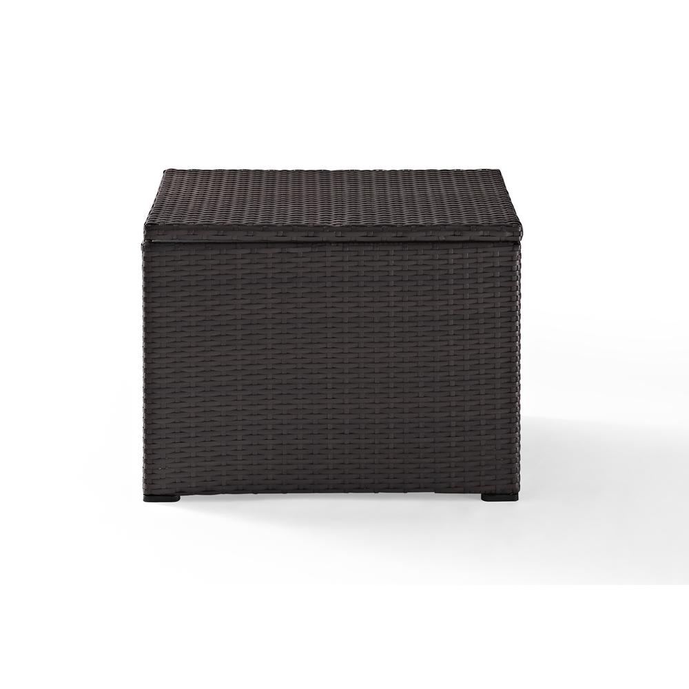 Palm Harbor Outdoor Wicker Cooler Brown. Picture 6