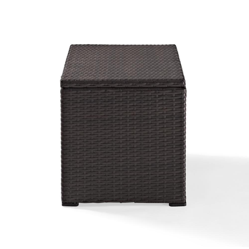 Palm Harbor Outdoor Wicker Cooler Brown. Picture 7