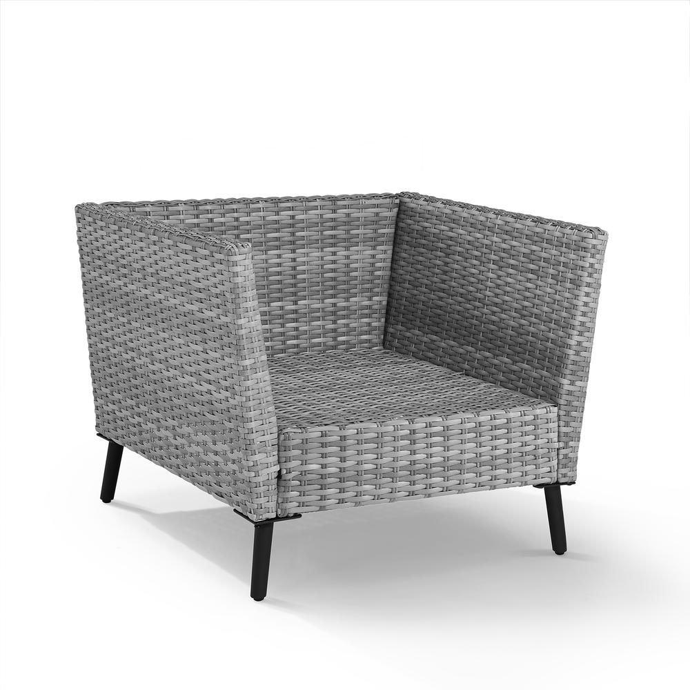 Richland 2Pc Outdoor Wicker Armchair Set Charcoal/Gray - 2 Armchairs. Picture 10