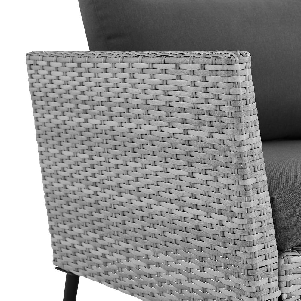 Richland 2Pc Outdoor Wicker Armchair Set Charcoal/Gray - 2 Armchairs. Picture 12