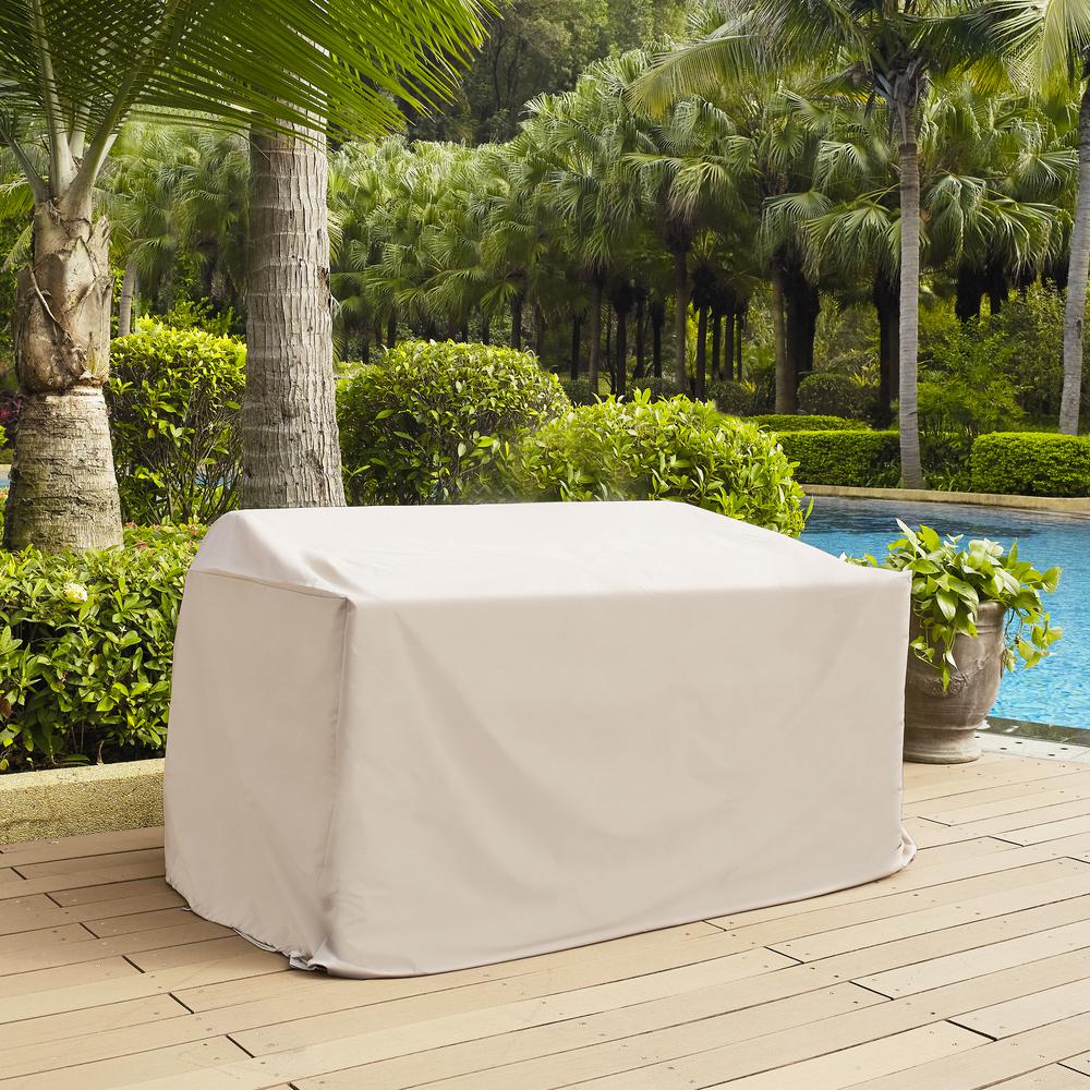 Outdoor Loveseat Furniture Cover Tan. Picture 1