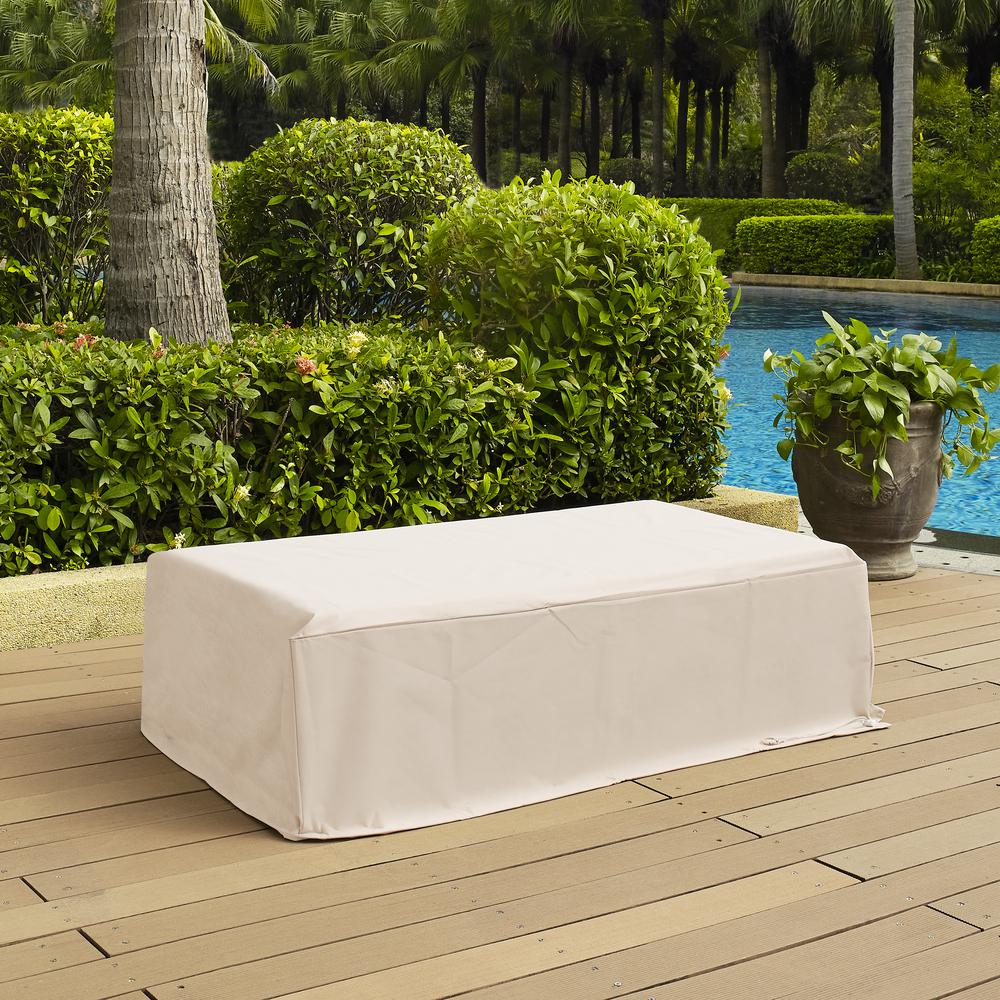 Outdoor Rectangular Table Furniture Cover Tan. Picture 3
