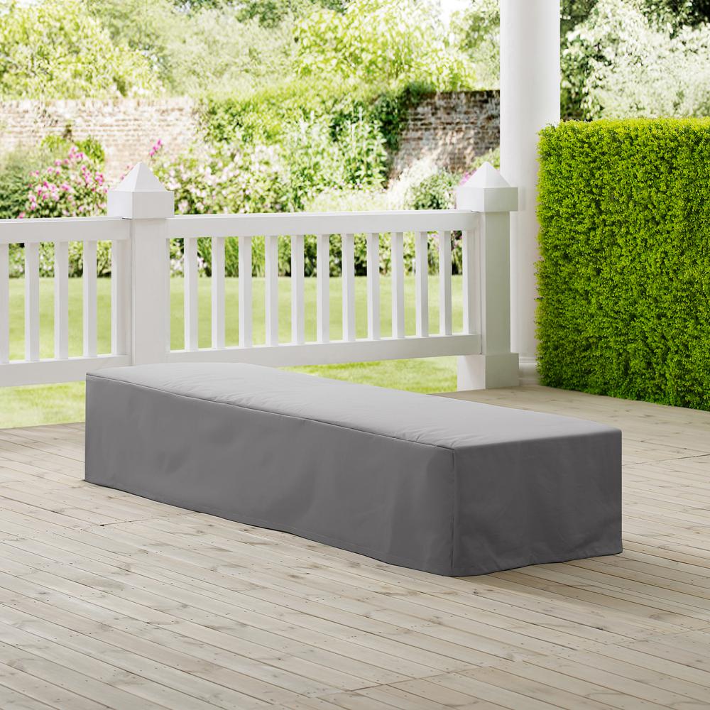 Outdoor Chaise Lounge Furniture Cover Gray. Picture 1