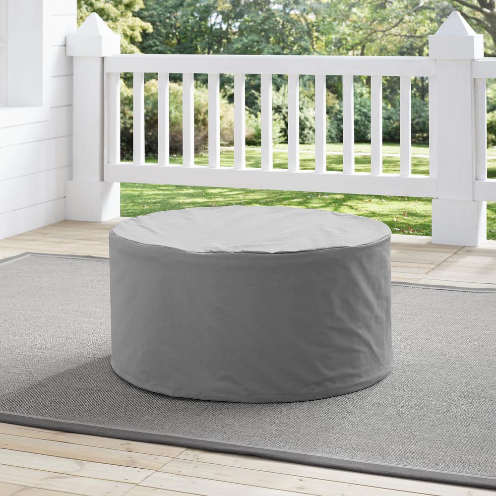 Outdoor Catalina Round Table Furniture Cover Gray. Picture 1