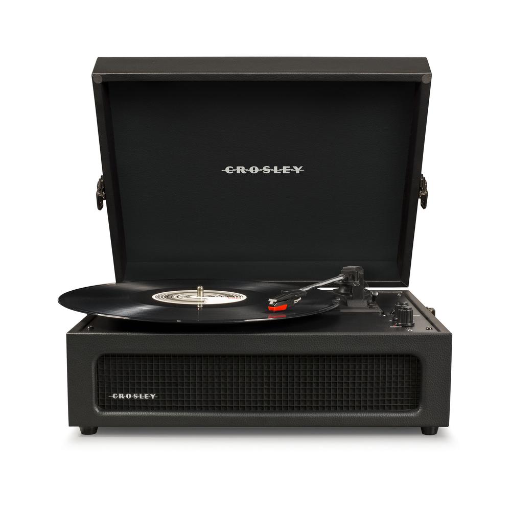 Voyager Record Player In Black. Picture 1