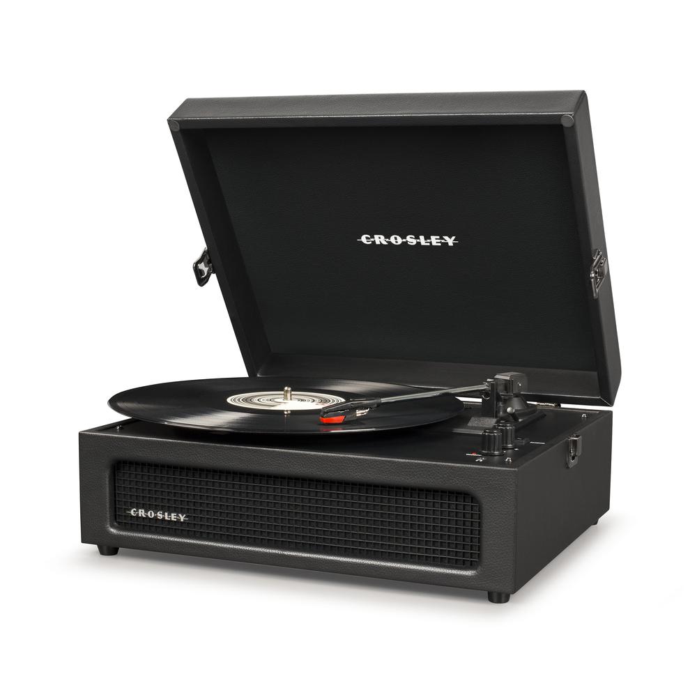 Voyager Record Player In Black. Picture 2
