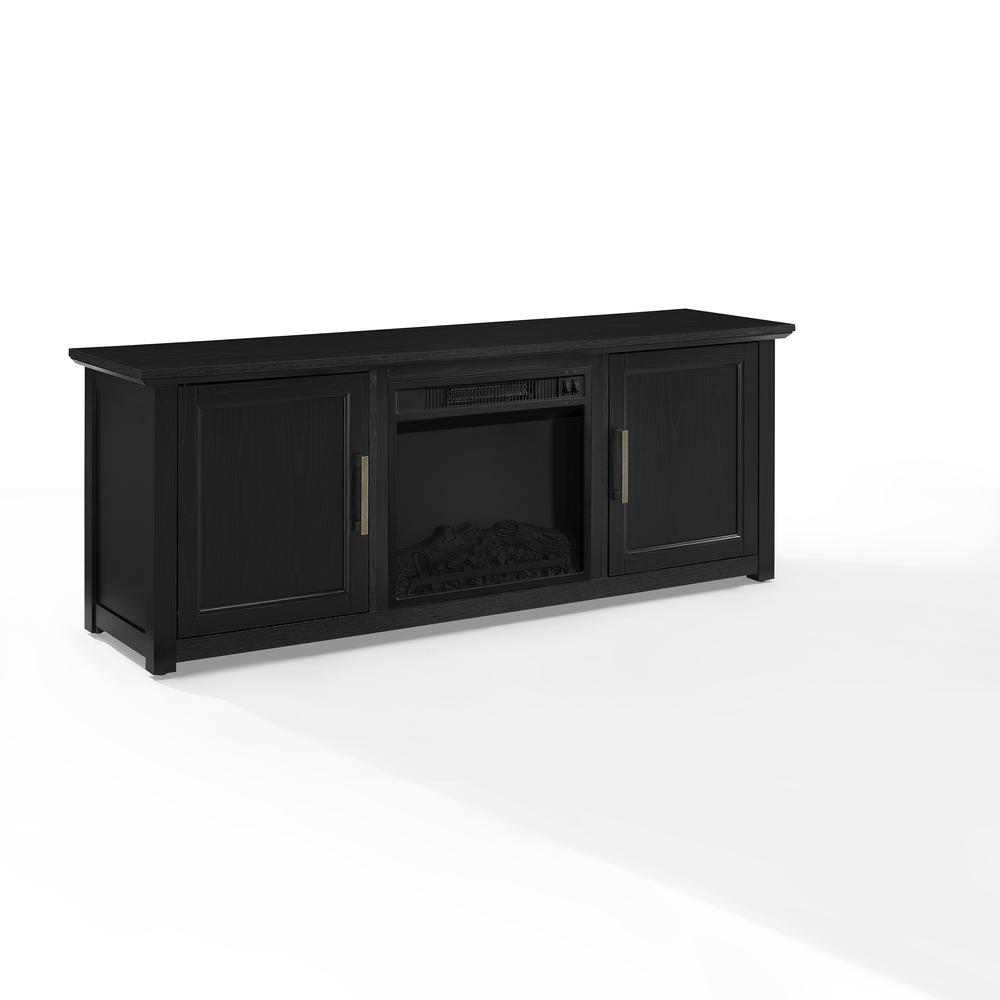 Camden 58" Low Profile Tv Stand W/Fireplace Black. Picture 8