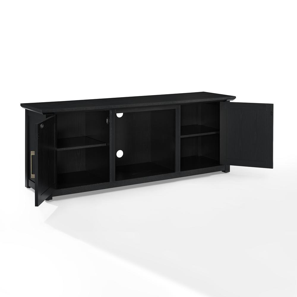 Camden 58" Low Profile Tv Stand W/Fireplace Black. Picture 9