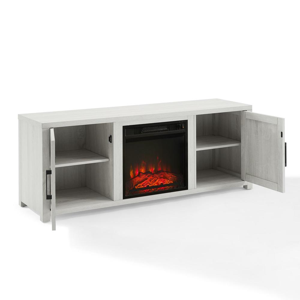 Gordon 58" Low Profile Tv Stand W/Fireplace Whitewash. Picture 2