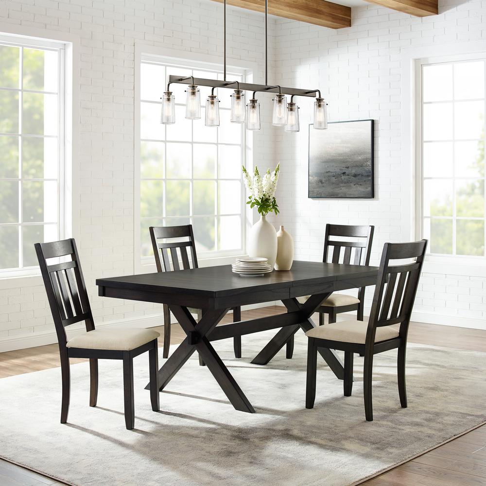 Hayden 5Pc  Dining Set Slate - Table & 4 Slat Back Chairs. Picture 1