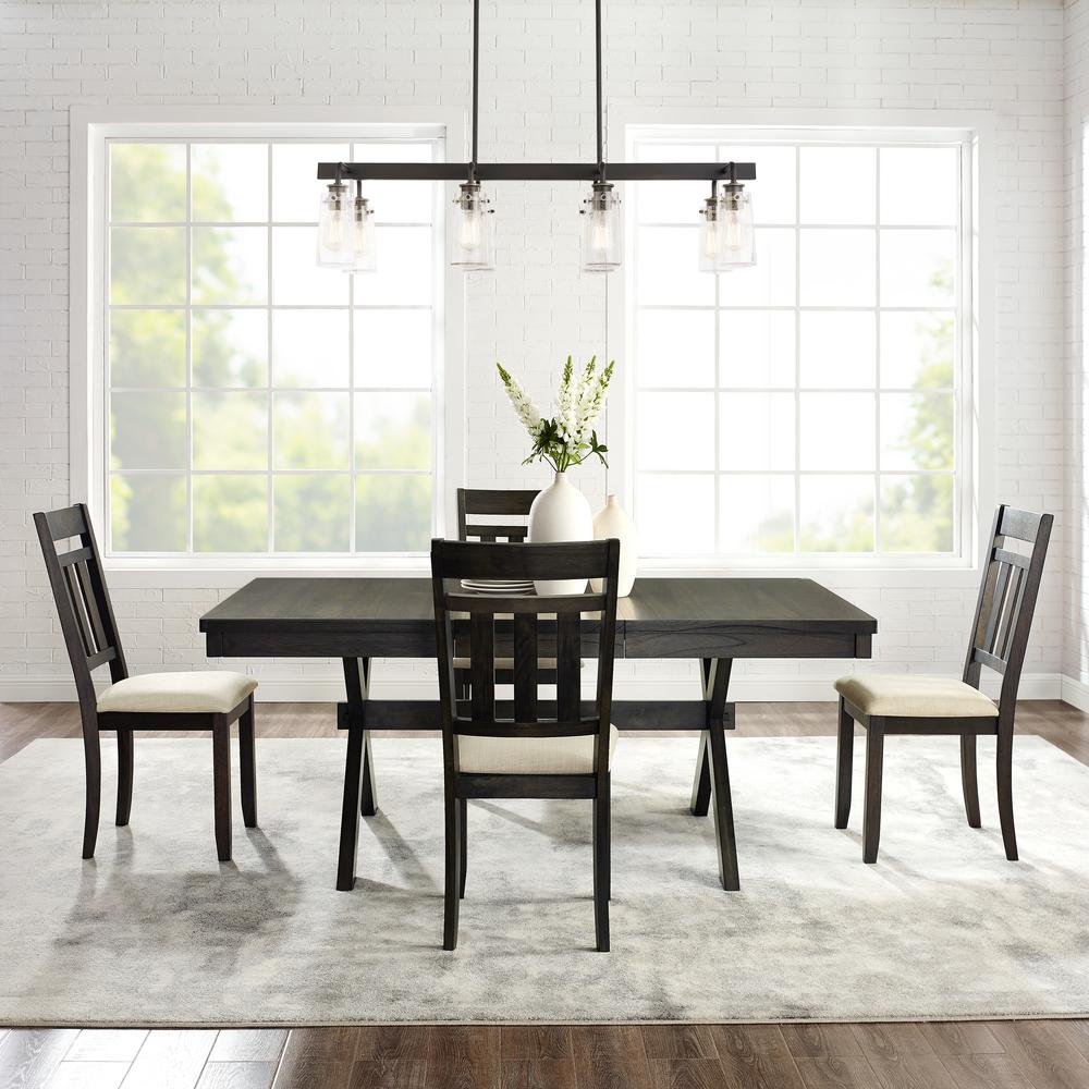 Hayden 5Pc  Dining Set Slate - Table & 4 Slat Back Chairs. Picture 2