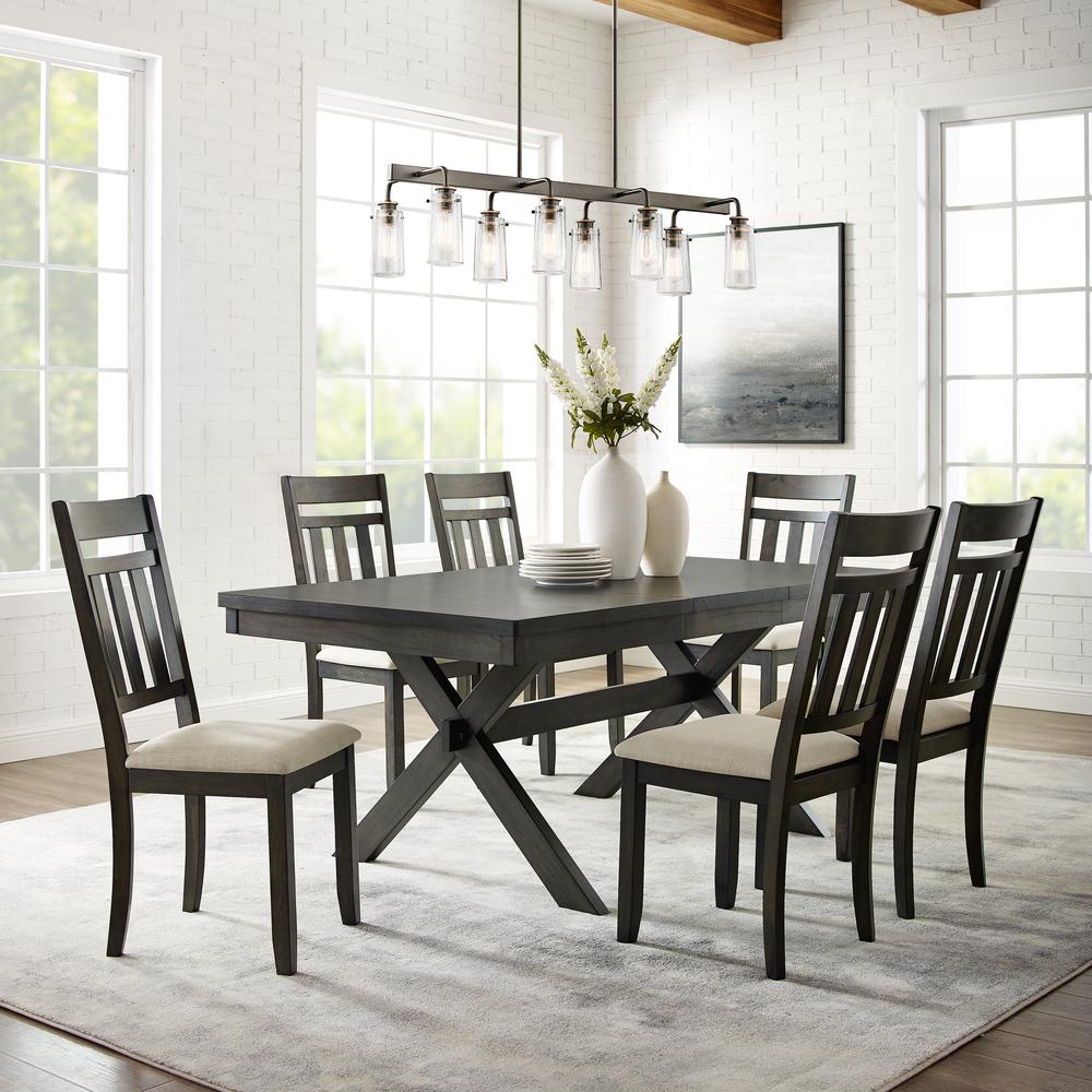 Hayden 7Pc Dining Set Slate - Table, 6 Chairs. Picture 1