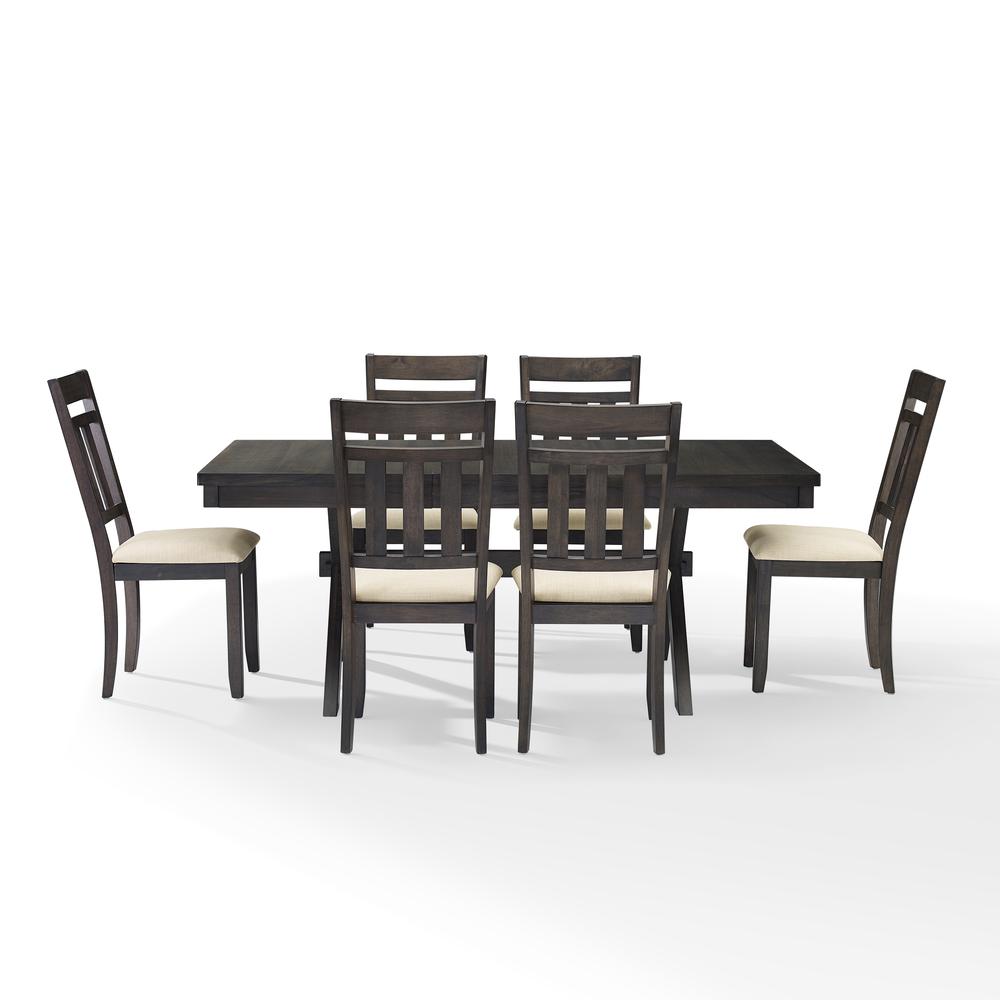 Hayden 7Pc Dining Set Slate - Table & 6 Slat Back Chairs. Picture 7