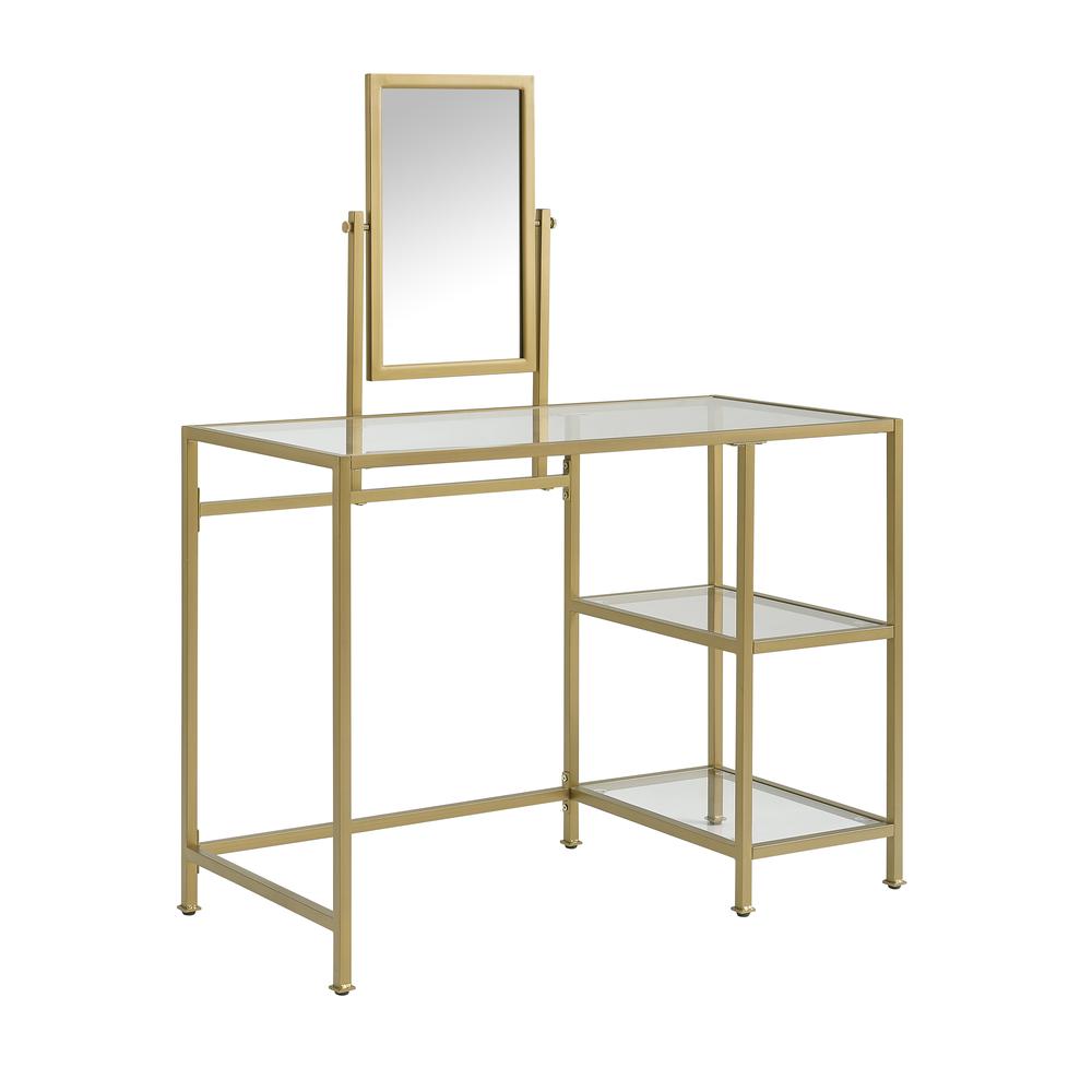 Aimee 2Pc Vanity Set Soft Gold - Vanity, Mirror. Picture 3