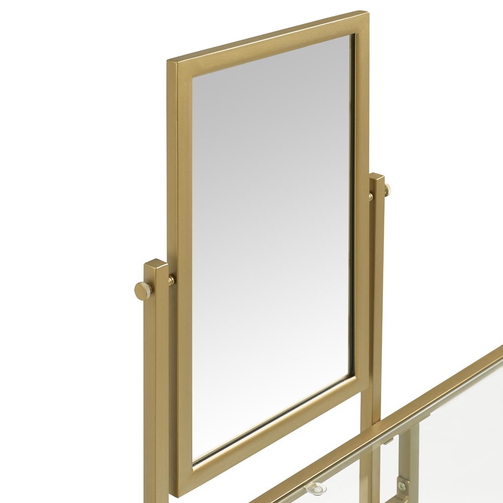 Aimee 2Pc Vanity Set Soft Gold - Vanity, Mirror. Picture 8