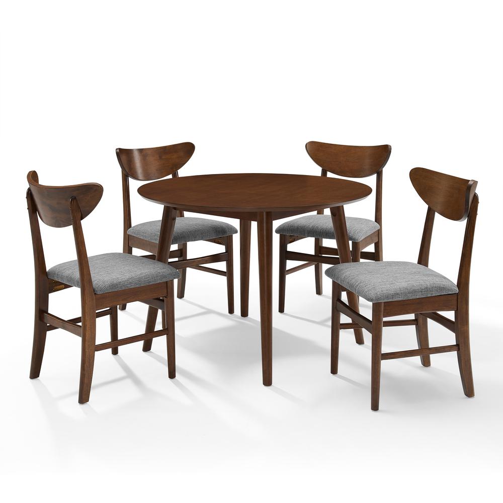 Landon 5Pc Round Dining Set Mahogany - Table & 4 Wood Back Chairs. Picture 6
