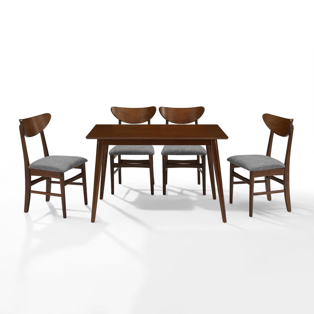 Landon 5Pc Dining Set Mahogany - Table & 4 Wood Back Chairs. Picture 7