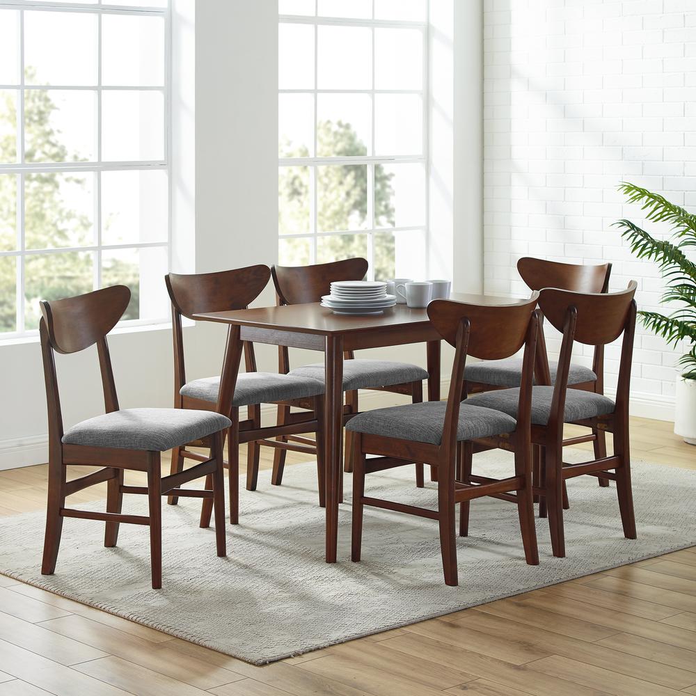 Landon 7Pc Dining Set Mahogany - Table, 6 Wood Chairs. The main picture.