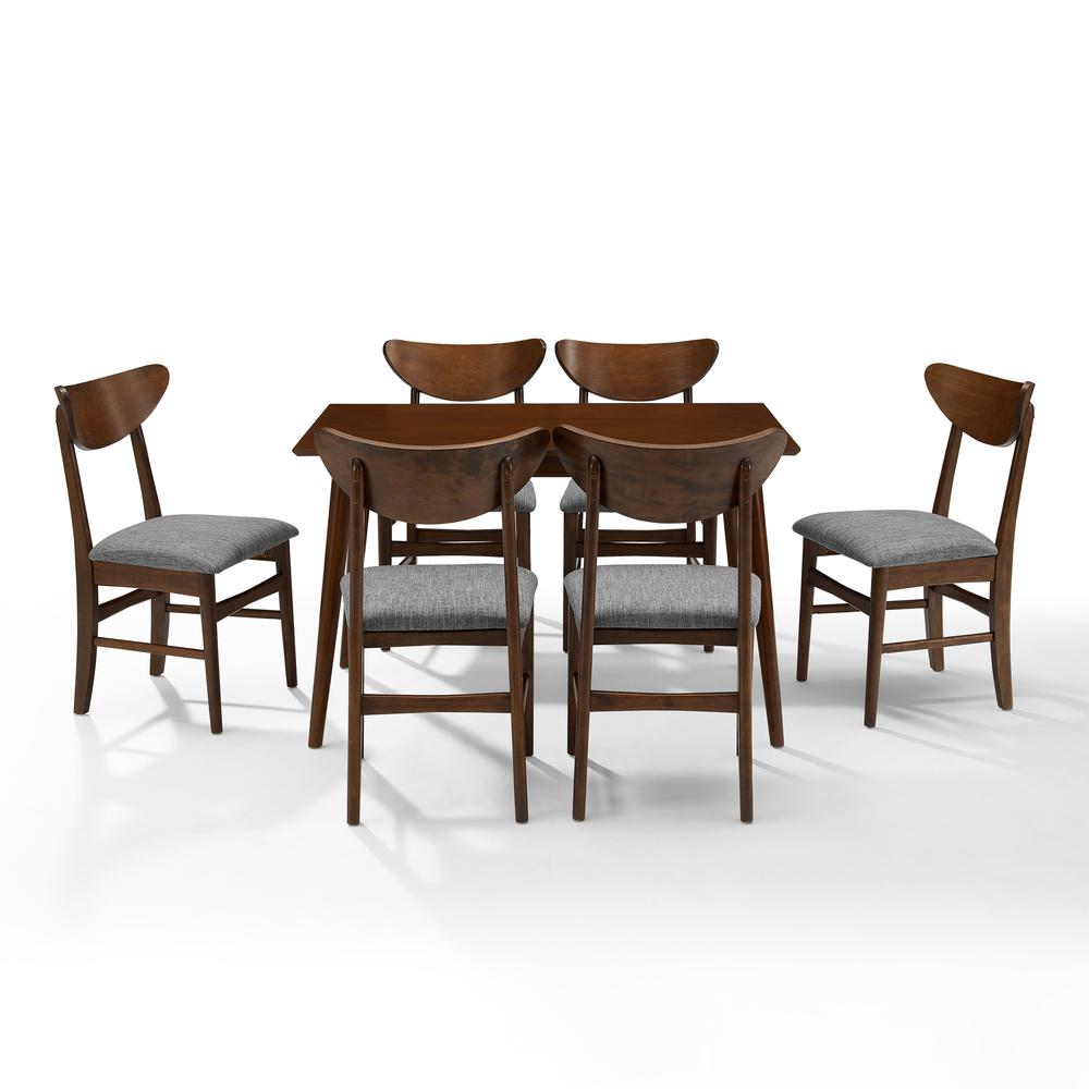 Landon 7Pc Dining Set Mahogany - Table, 6 Wood Chairs. Picture 7