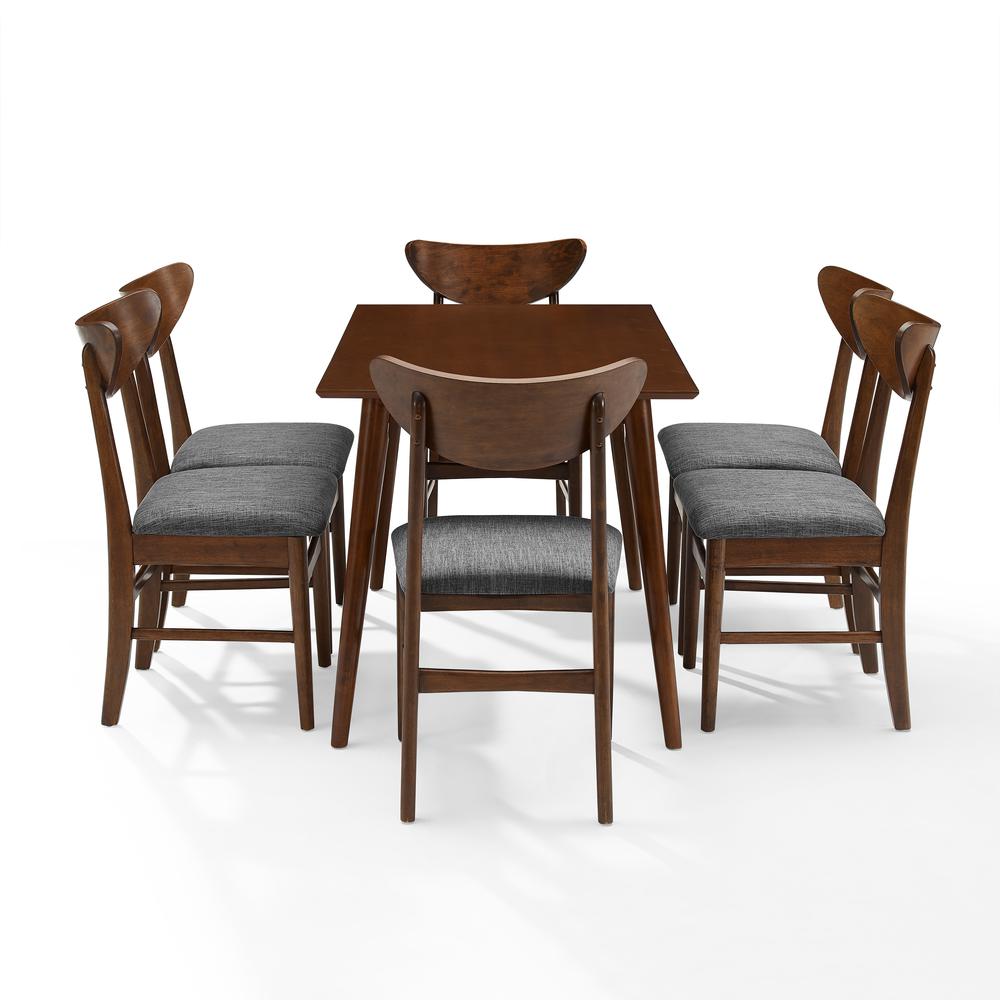 Landon 7Pc Dining Set Mahogany - Table, 6 Wood Chairs. Picture 8