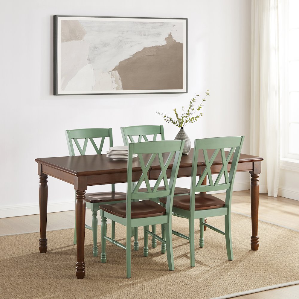 Shelby 5-Piece Dining Table Set For 4- Table & 4 Chairs. Picture 2