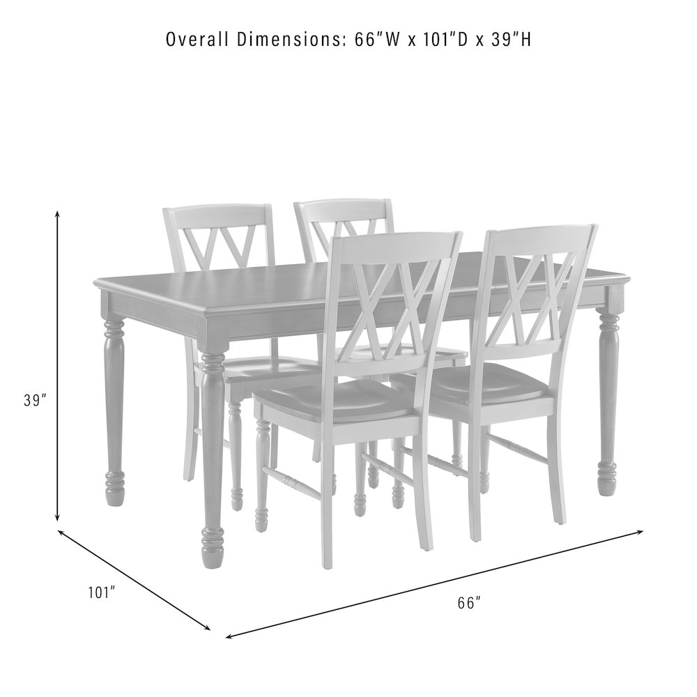 Shelby 5-Piece Dining Table Set For 4- Table & 4 Chairs. Picture 7