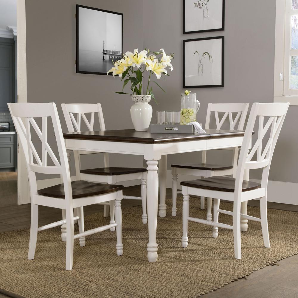 Shelby 5Pc Dining Set White - Table, 4 Chairs. Picture 1