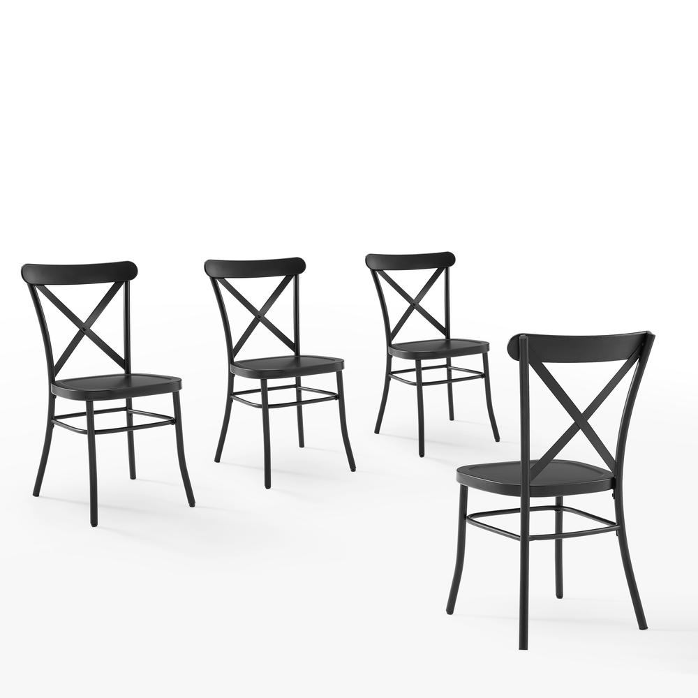 Camille 4-Piece Metal Dining Chair Set. Picture 1