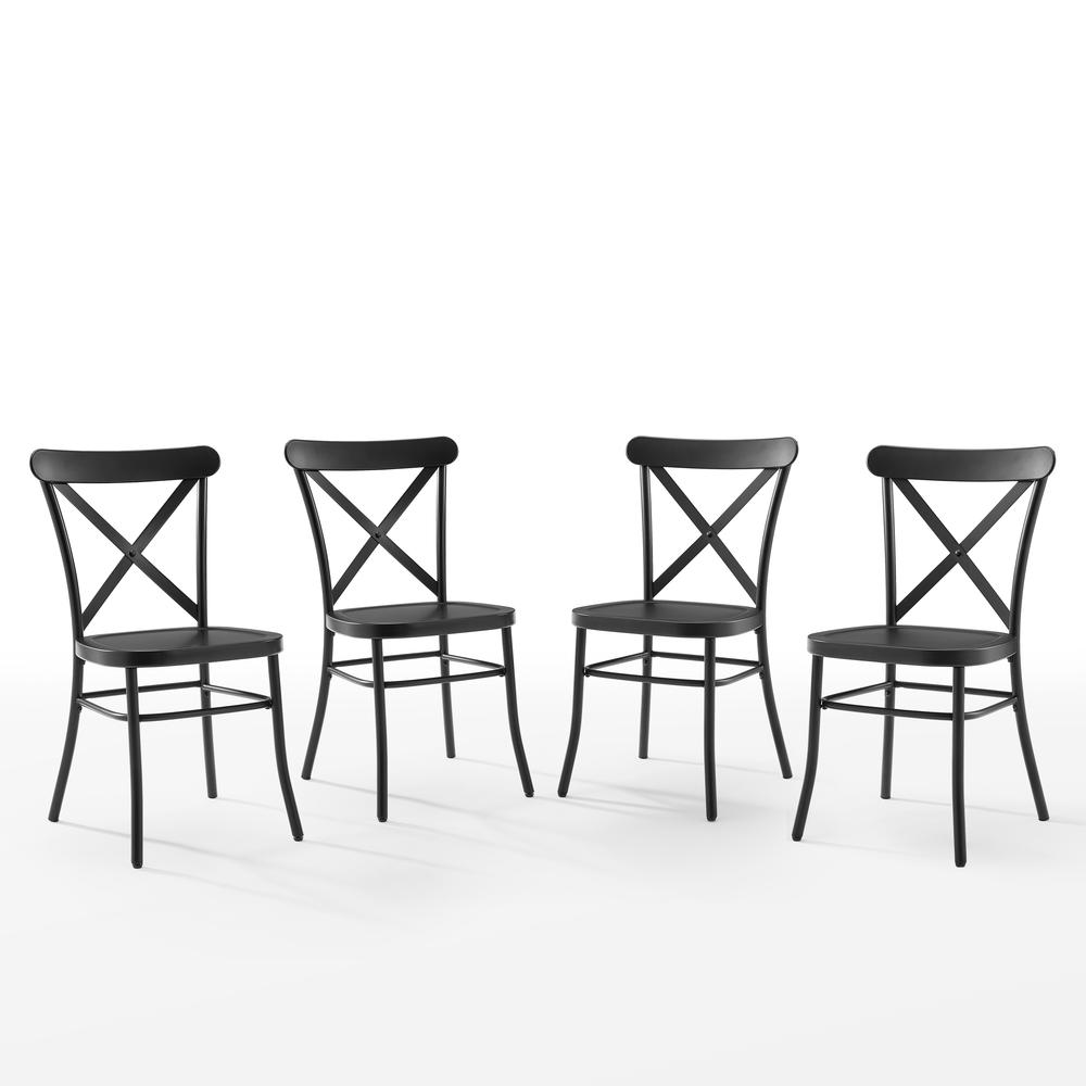 Camille 4-Piece Metal Dining Chair Set. Picture 2