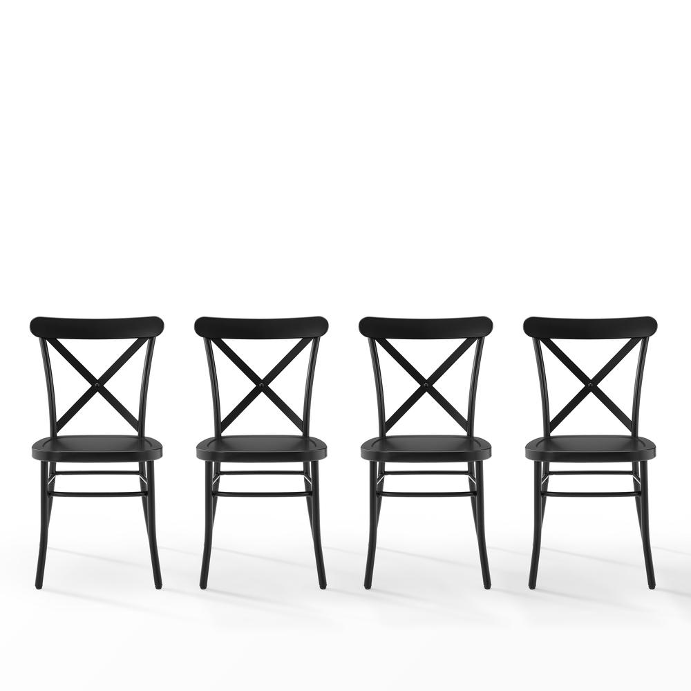 Camille 4-Piece Metal Dining Chair Set. Picture 3