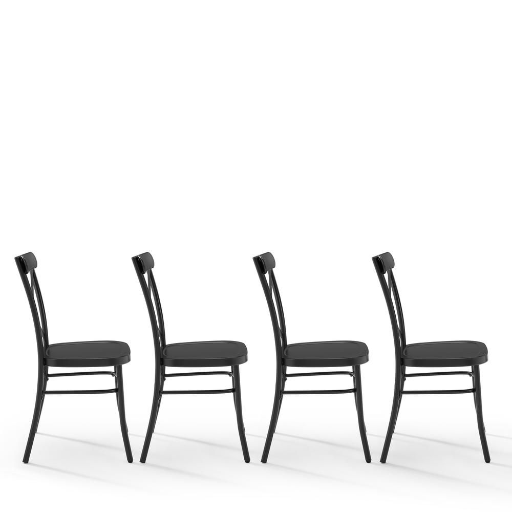 Camille 4-Piece Metal Dining Chair Set. Picture 4