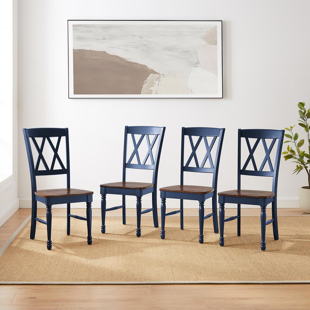 Shelby 4-Piece Dining Chair Set Navy - 4 Chairs. Picture 7