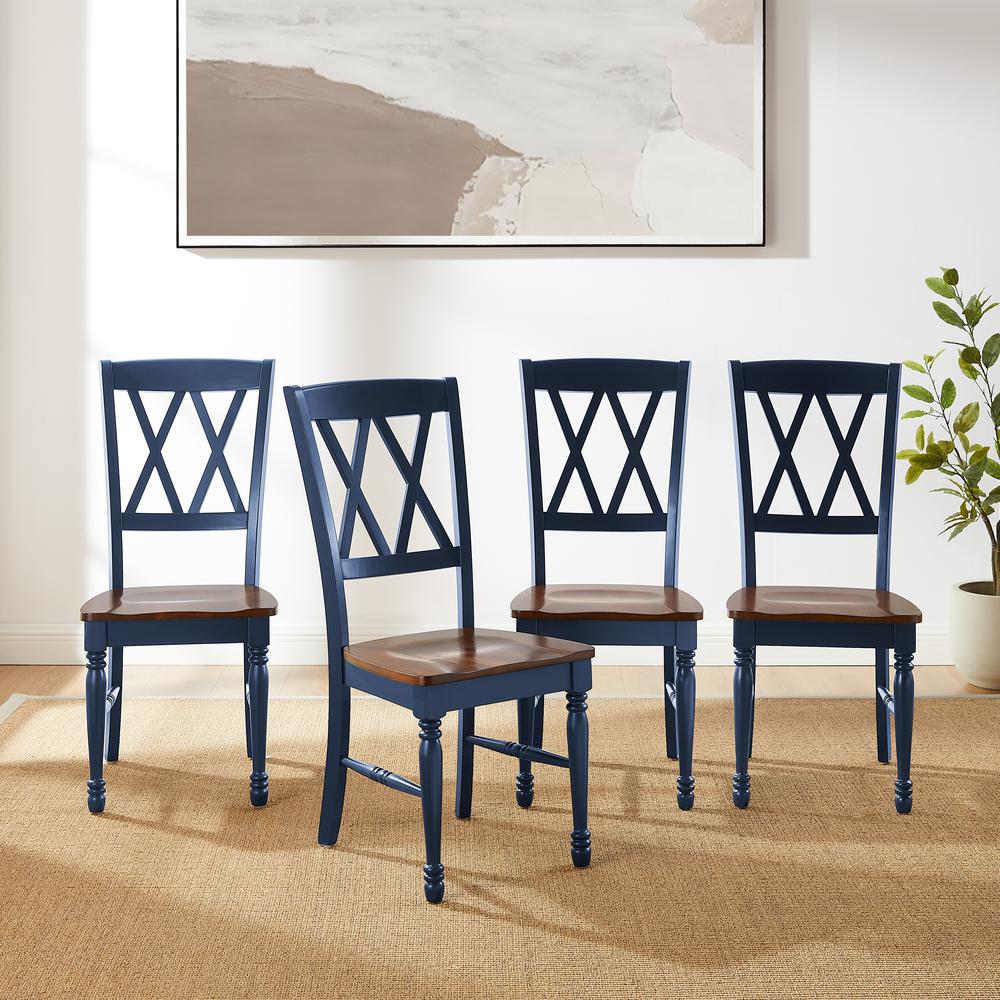 Shelby 4-Piece Dining Chair Set Navy - 4 Chairs. Picture 8