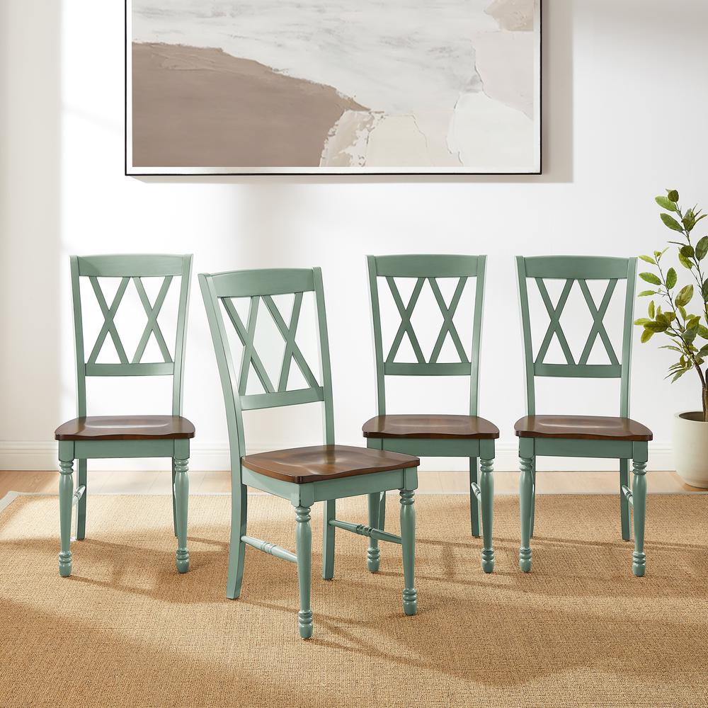 Shelby 4-Piece Dining Chair Set Distressed Teal - 4 Chairs. Picture 7