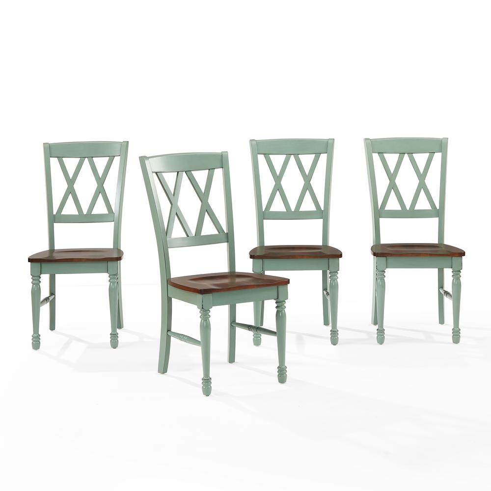 Shelby 4-Piece Dining Chair Set Distressed Teal - 4 Chairs. Picture 2