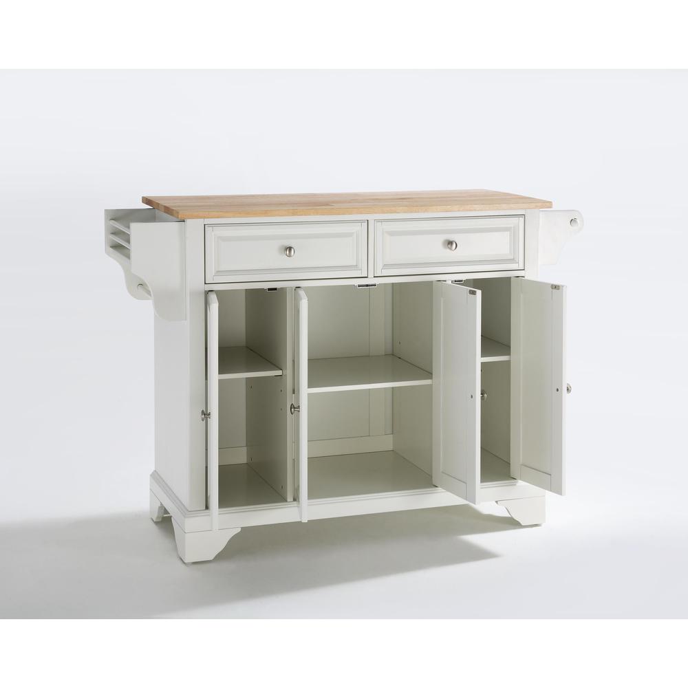 Lafayette Wood Top Full Size Kitchen Island/Cart White/Natural. Picture 5