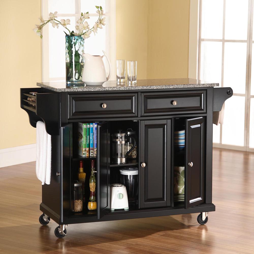 Full Size Granite Top Kitchen Cart. Picture 5
