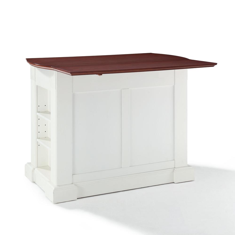 Coventry Drop Leaf Top Kitchen Island White/Cherry. Picture 9