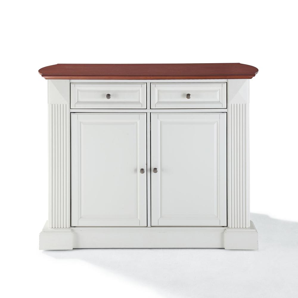 Coventry Drop Leaf Top Kitchen Island White/Cherry. Picture 2