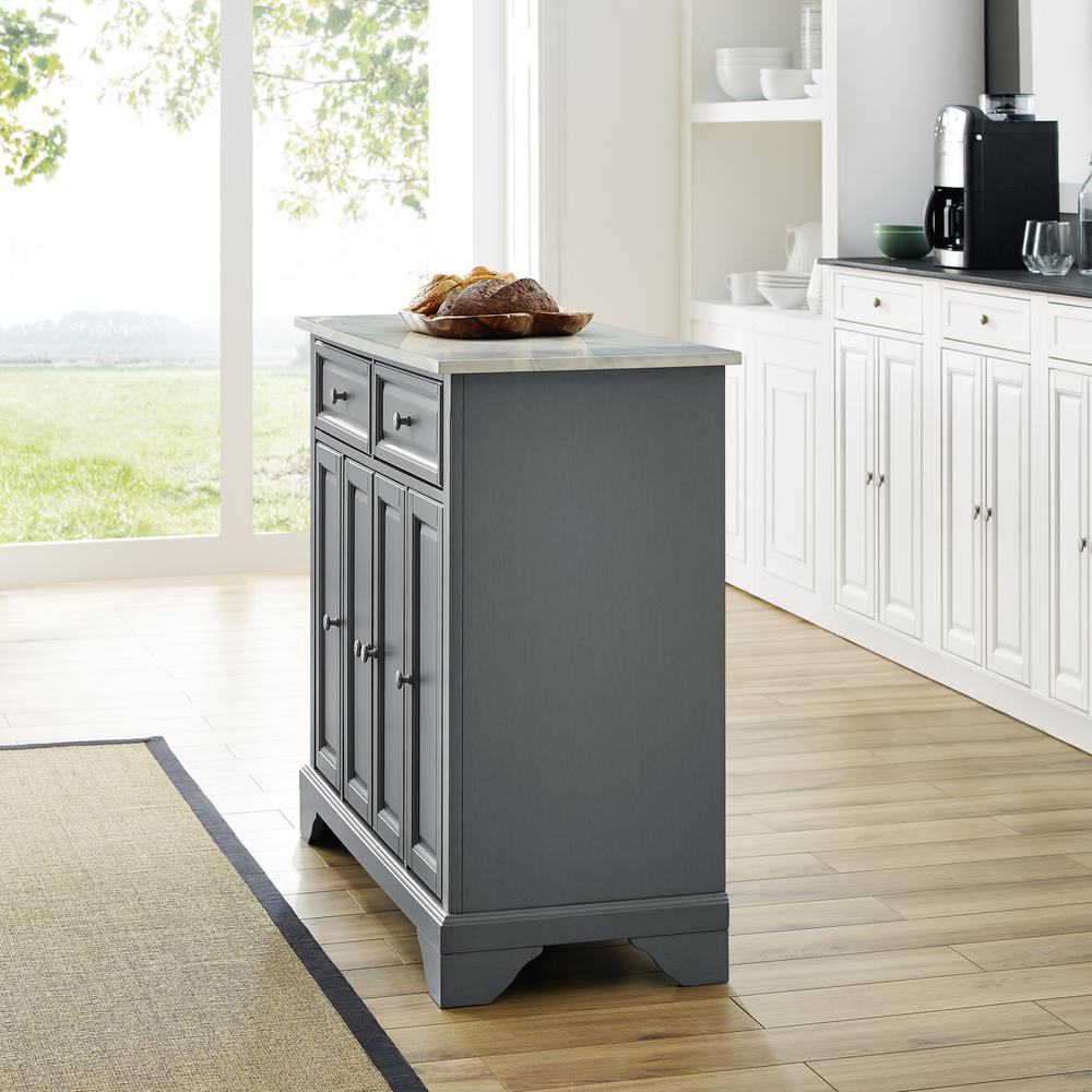 Avery Kitchen Island Gray. Picture 4