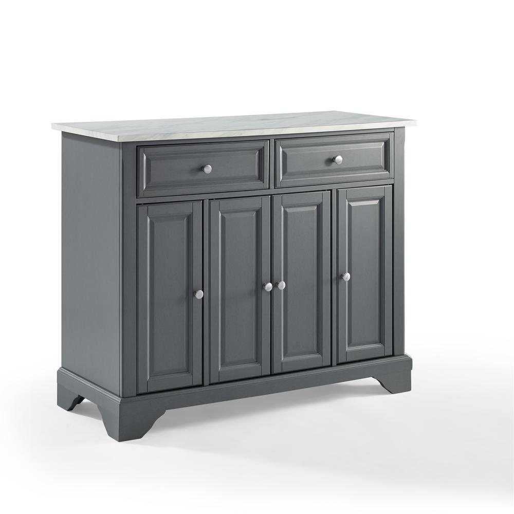Avery Kitchen Island Distressed Gray. Picture 1
