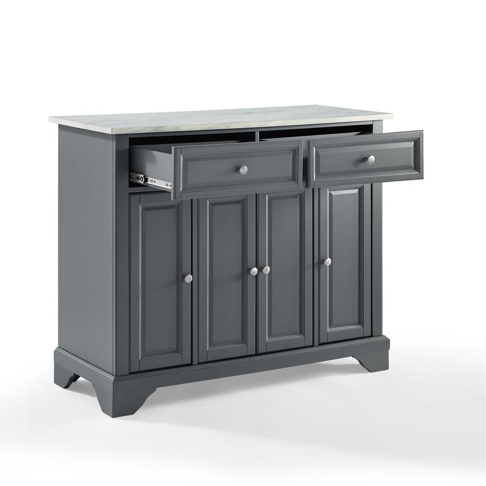 Avery Kitchen Island Distressed Gray. Picture 10