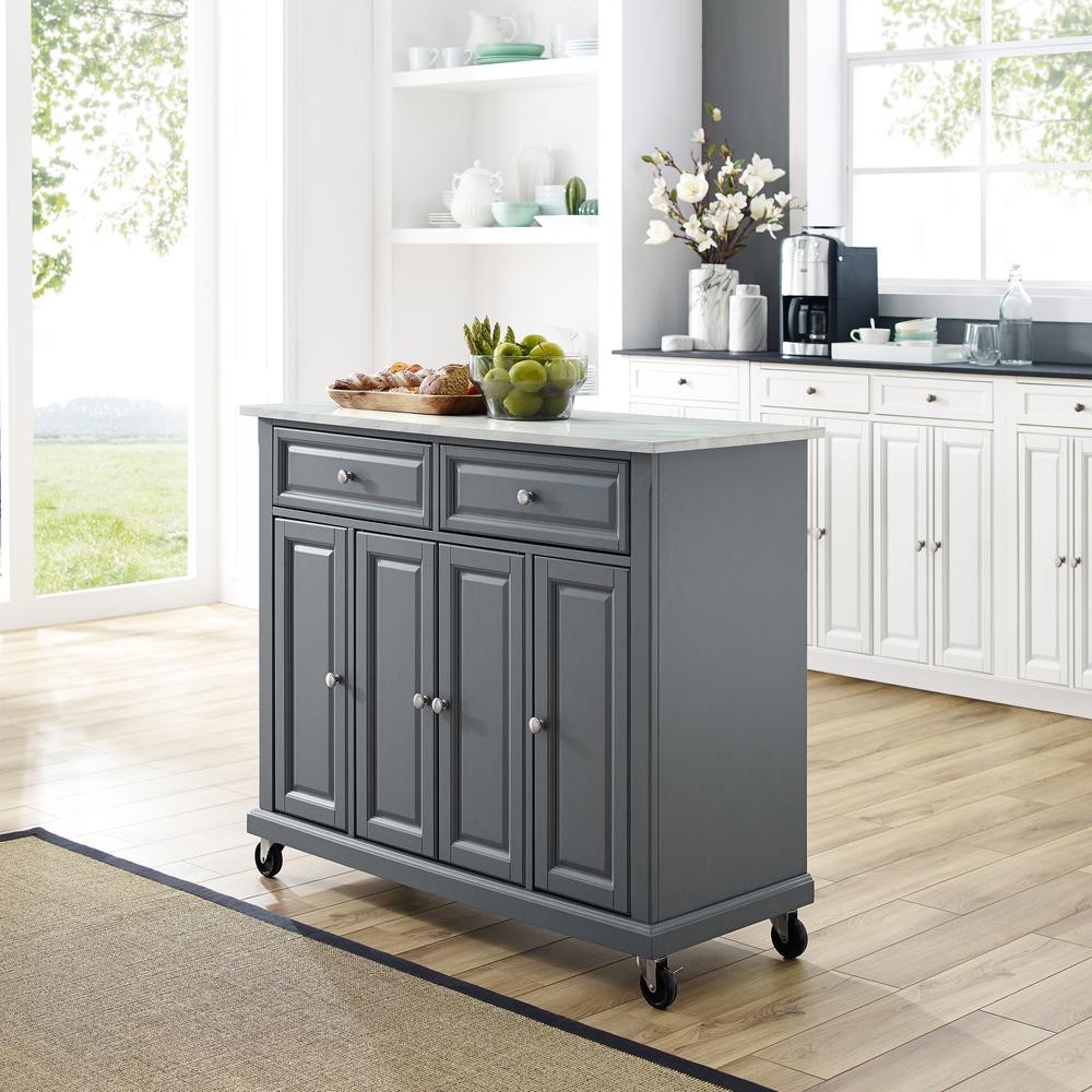 Avery Kitchen Cart Gray. Picture 2