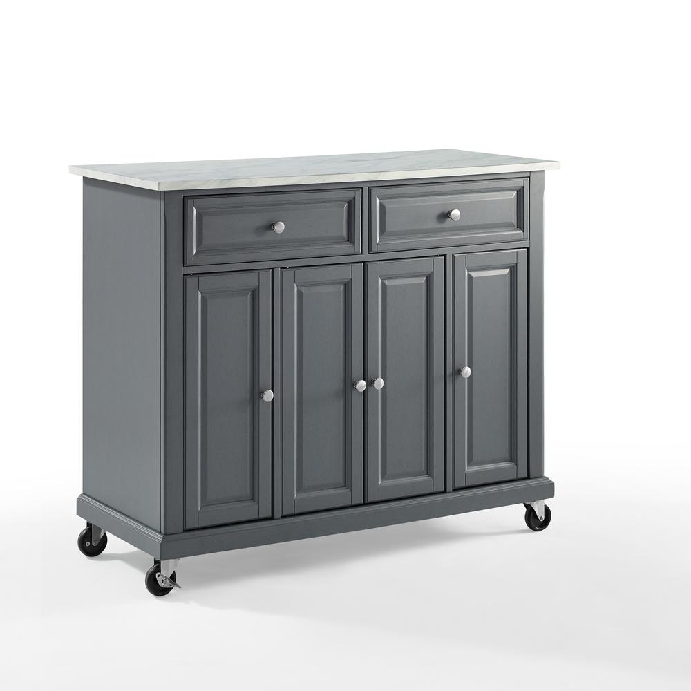 Avery Kitchen Cart Distressed Gray. Picture 1