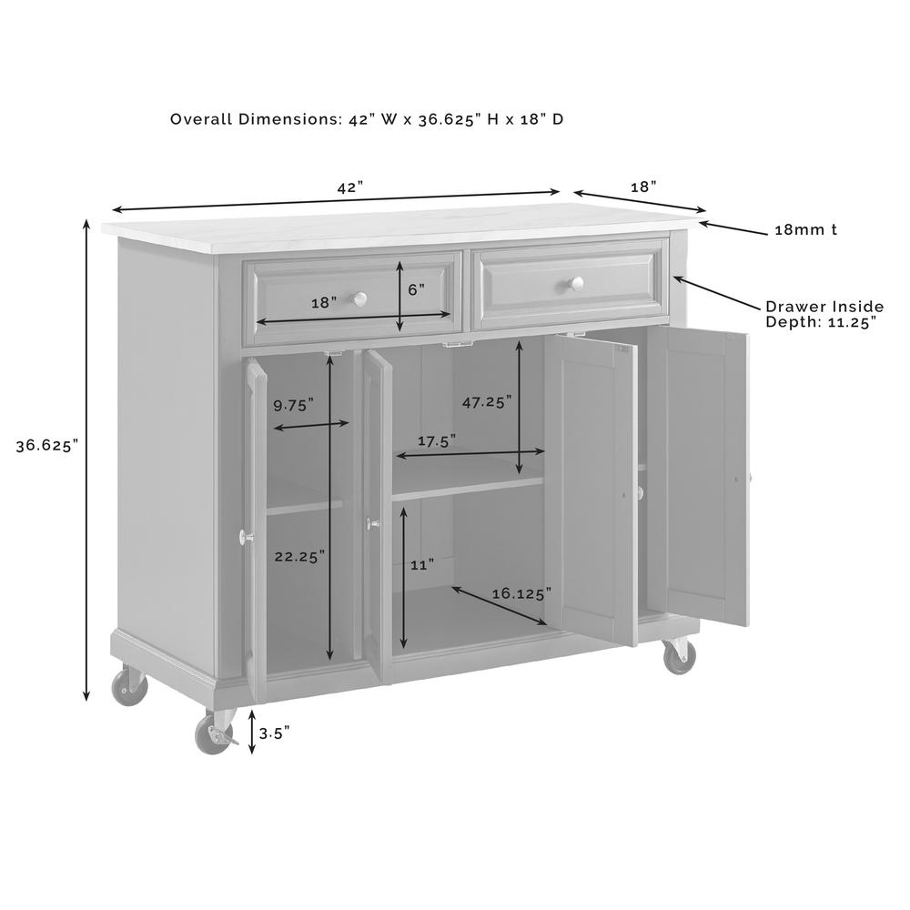 Avery Kitchen Cart Gray. Picture 14