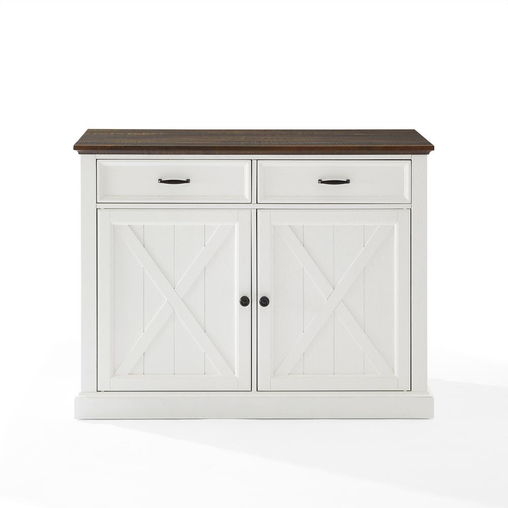 Clifton Kitchen Island Distressed White/Brown. Picture 2